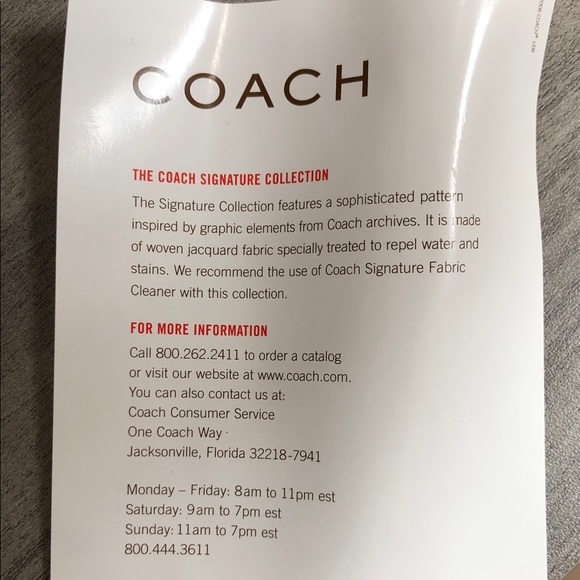 Coach Beige and Brown Signature Shoulder Bag With Tassel (BG1) - Picture 10 of 13